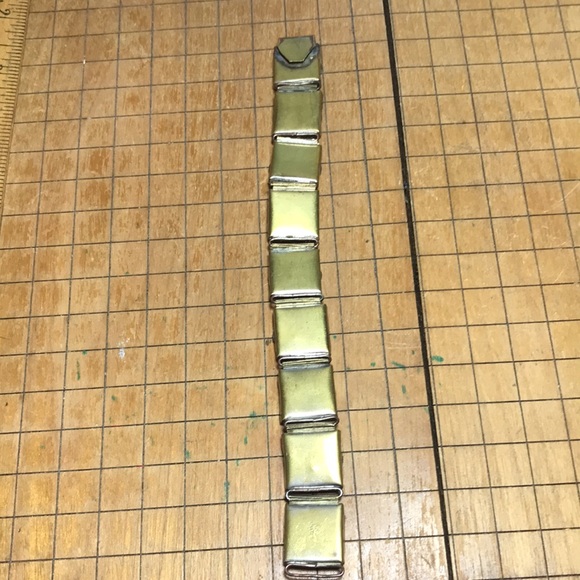 ANTIQUE MICRO MOSAIC 7.25”L Bracelet 5/8”W Blue White Red Green Italy - Picture 6 of 9